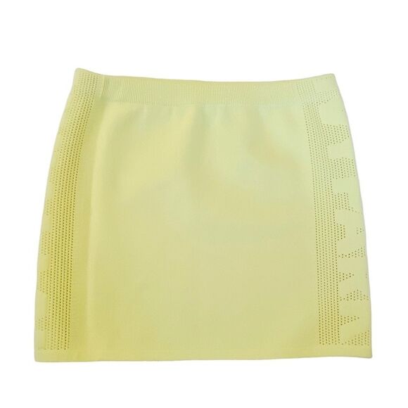 Adidas x Ivy Park with Beyoncé Drip 2 Knit Yellow Tint Mini Skirt Sz M - Picture 6 of 16